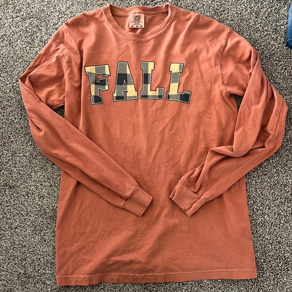 Comfort Colors size Medium long sleeve orange shirt - like new